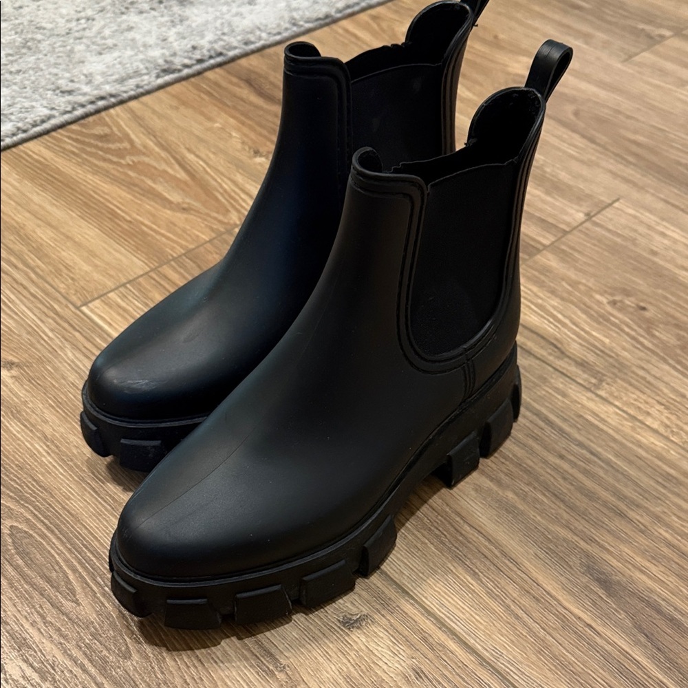 Jeffrey Campbell Black Pleu Lug Sole Boots - 9